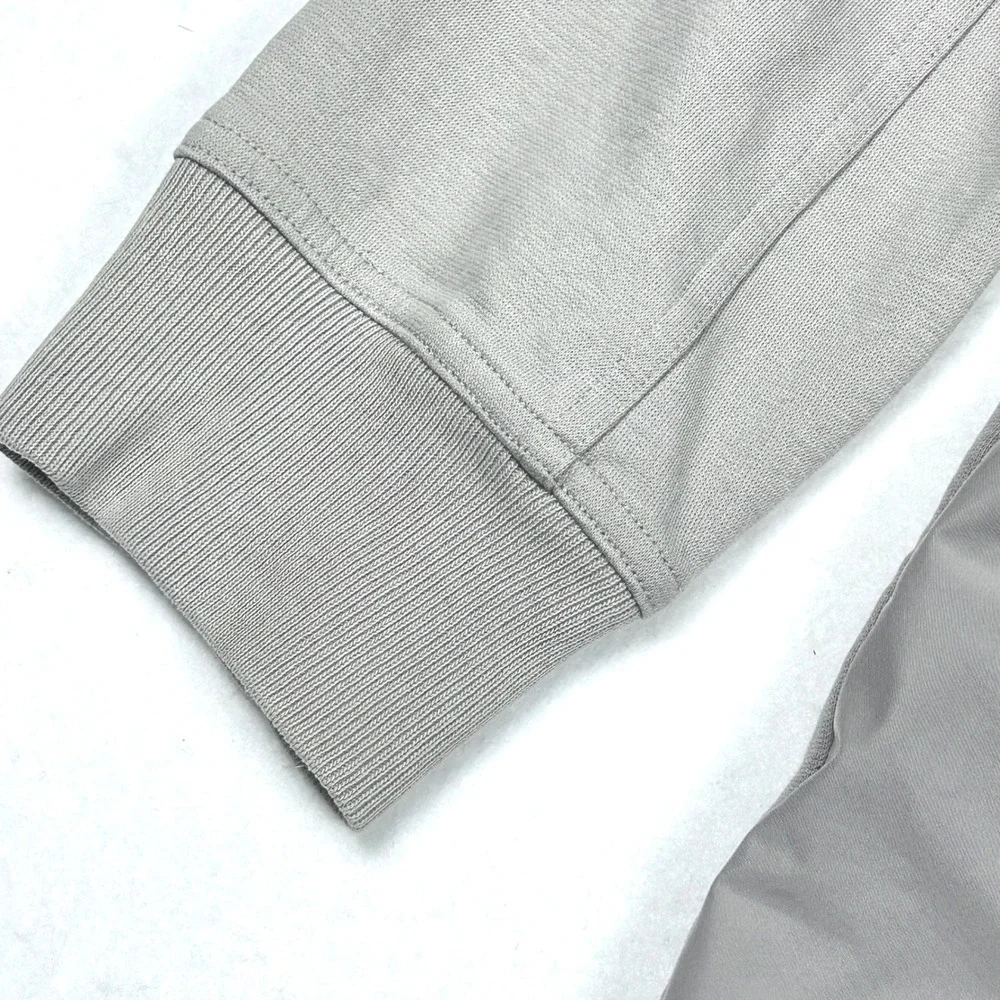 Banana Republic Men XLT Woven Baseball‎ Jacket Tall Gray Hybrid Bomber Tech Prep